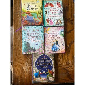Lot Of 5 Usborne Illustrated Stories: Bible Shakespeare Fairy Tales Princes & Pr
